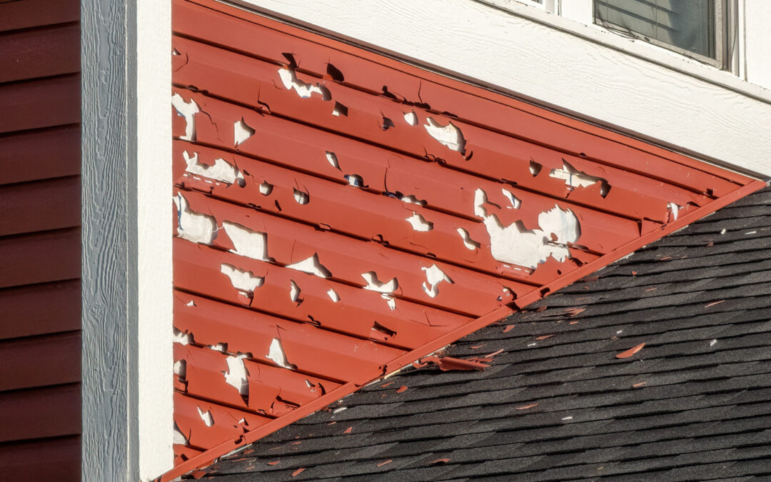 Damaged siding