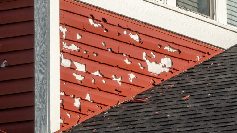 Damaged siding
