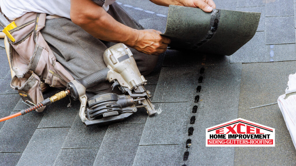 person working on a roof